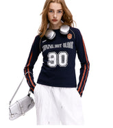 Retro Blokette Striped Long Sleeve Jersey Tee - COPPING THREADS - CHICISLAND